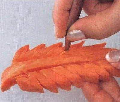 Бабочка из моркови пошагово фото