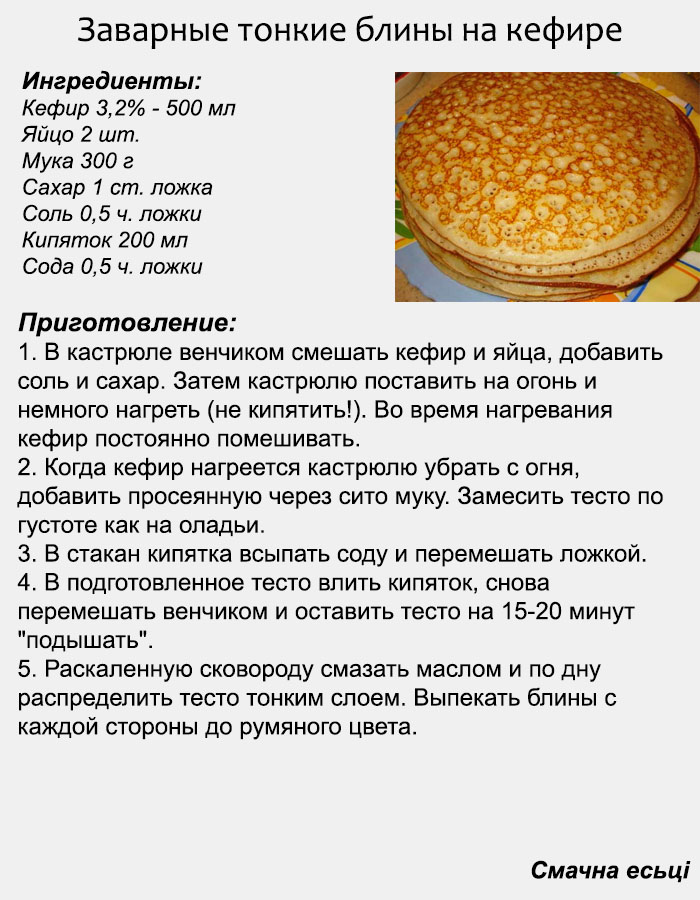 Рецепт блинов на 5 яиц