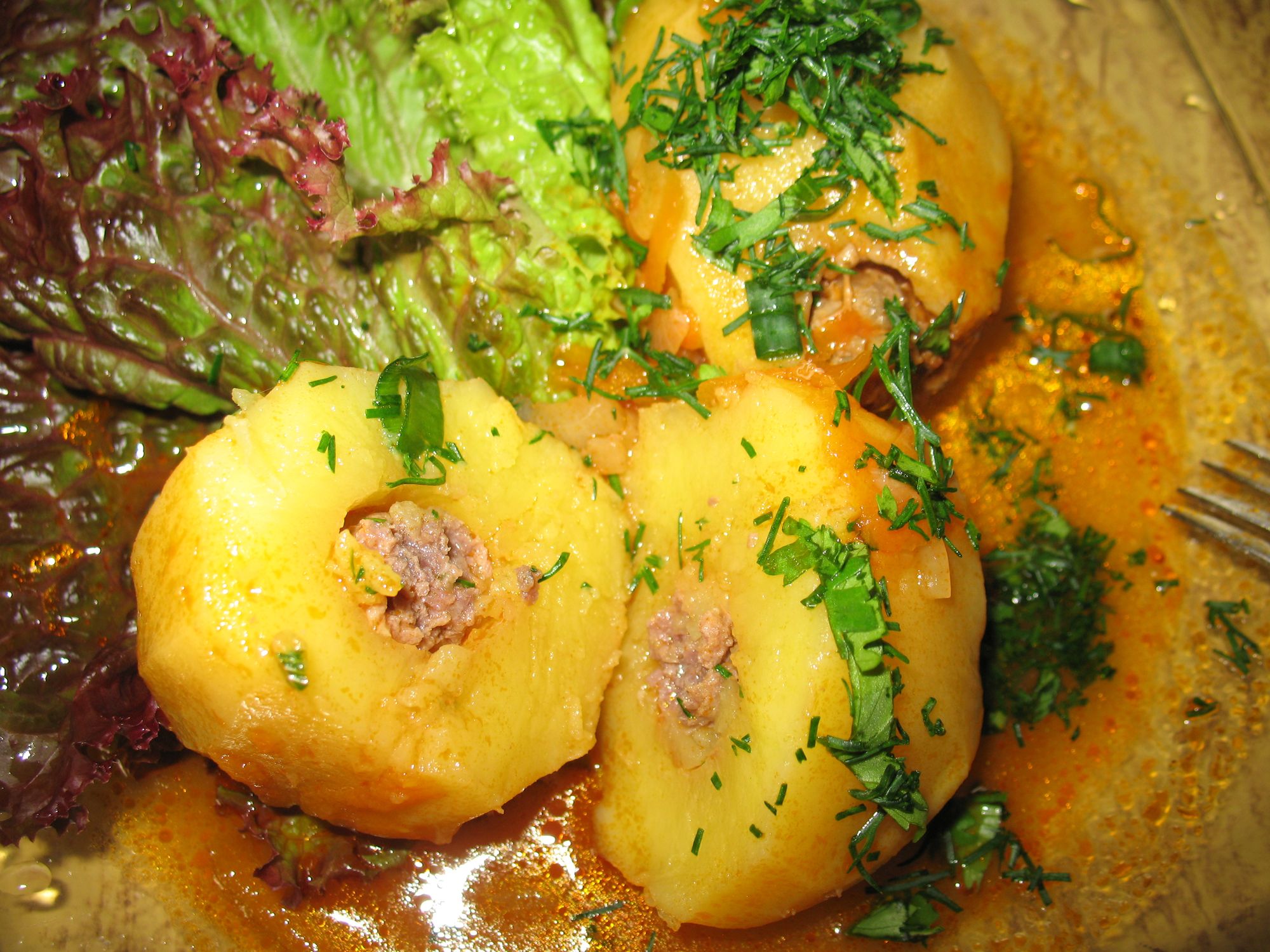 Фаршированная картошка с фаршем в духовке рецепт с фото