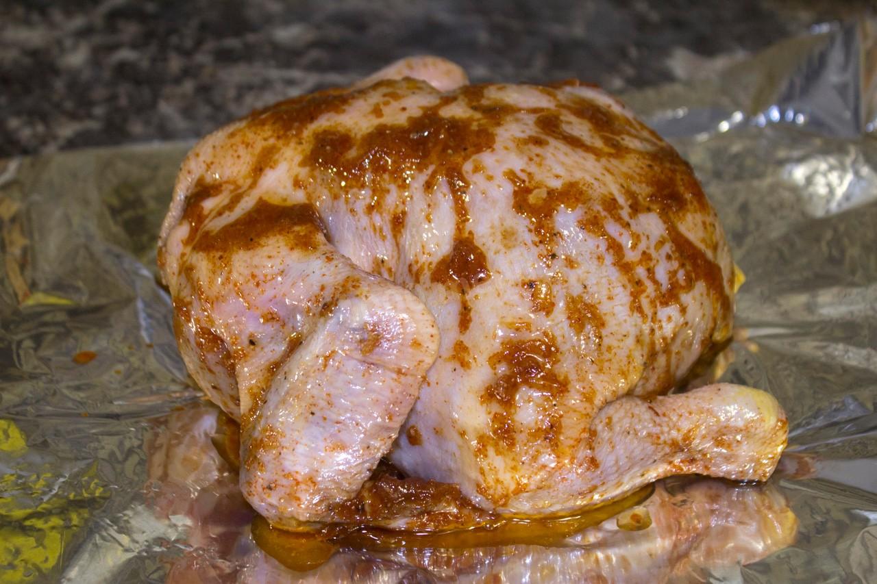 Курица гриль в духовке целиком с хрустящей корочкой