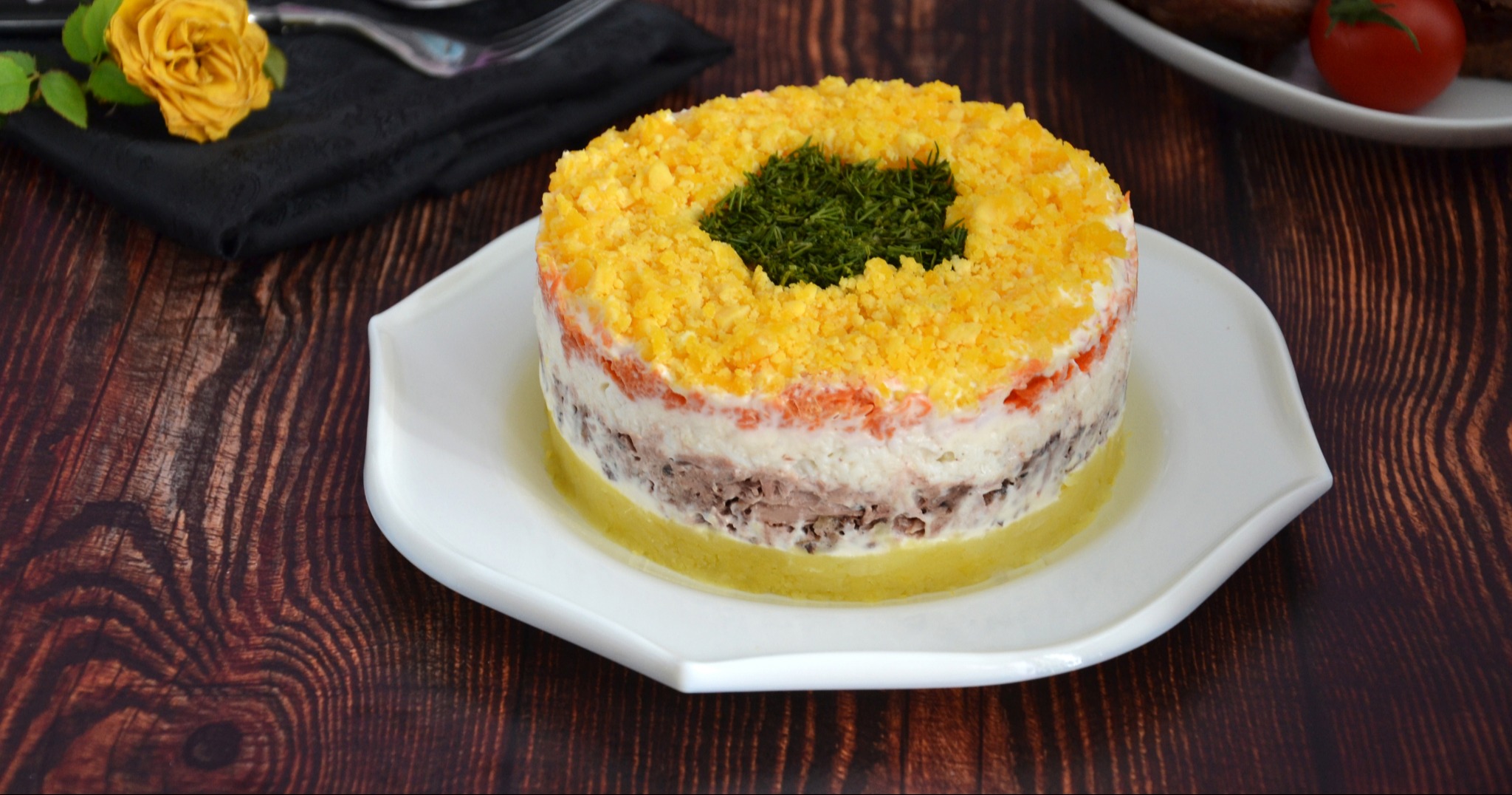 Мимоза салат классический рецепт с фото с сардиной с сыром и яйцом пошаговый рецепт