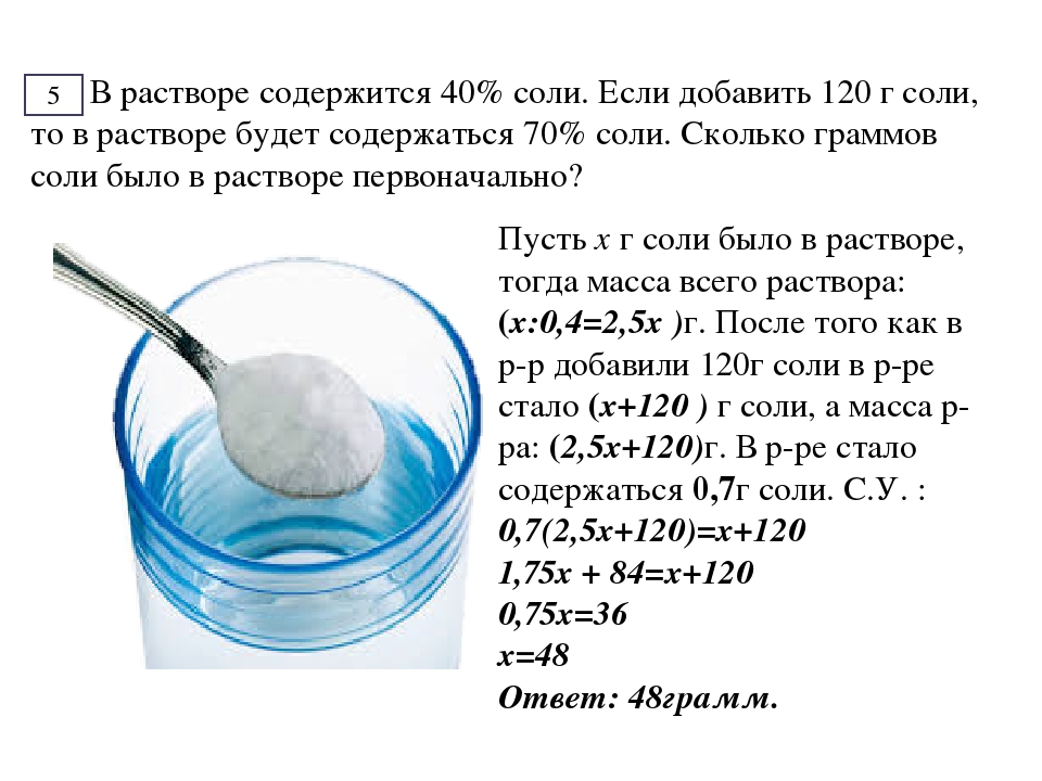 Сода с водой пропорции