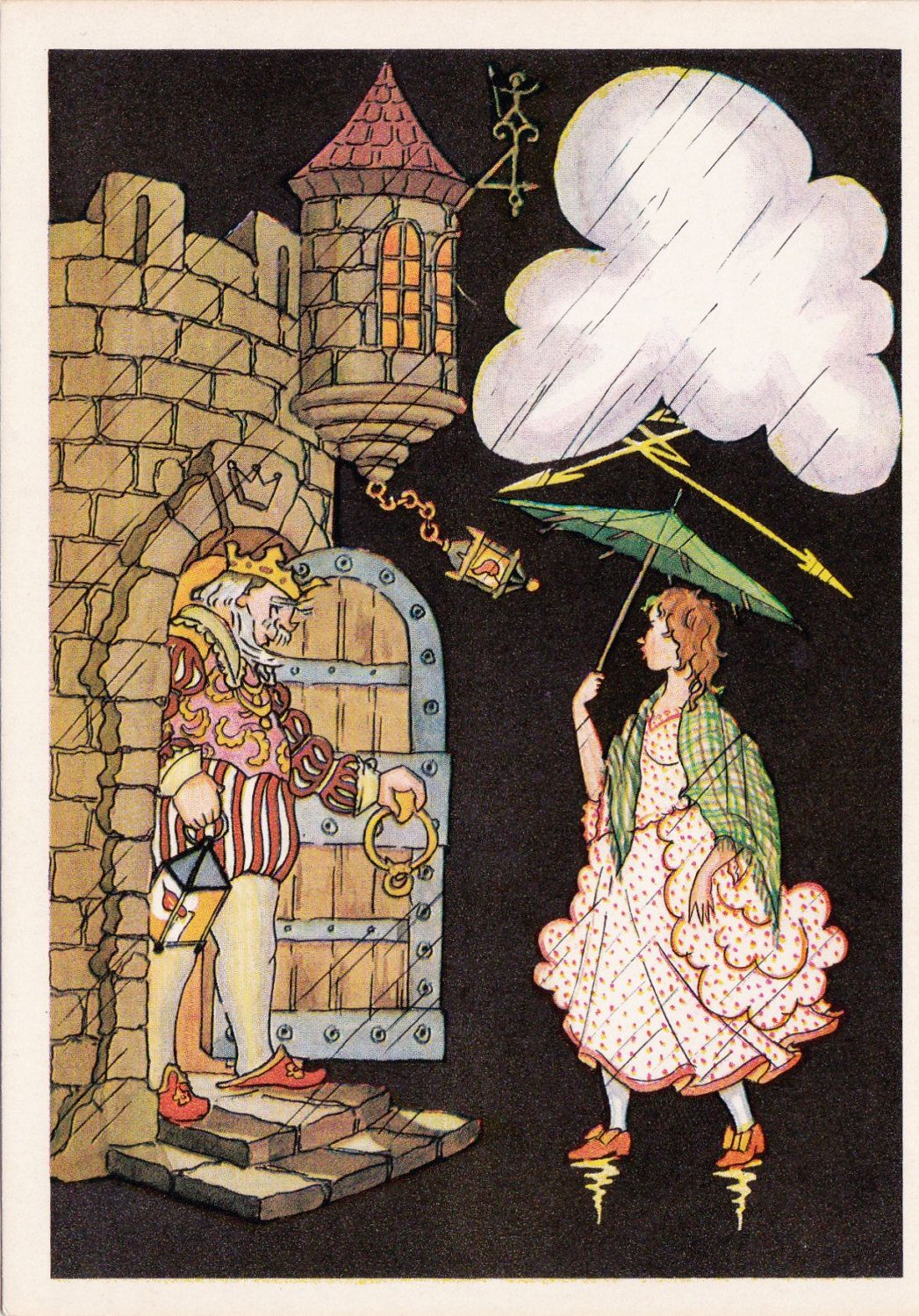 Иллюстрация к сказке Андерсена принцесса на горошине