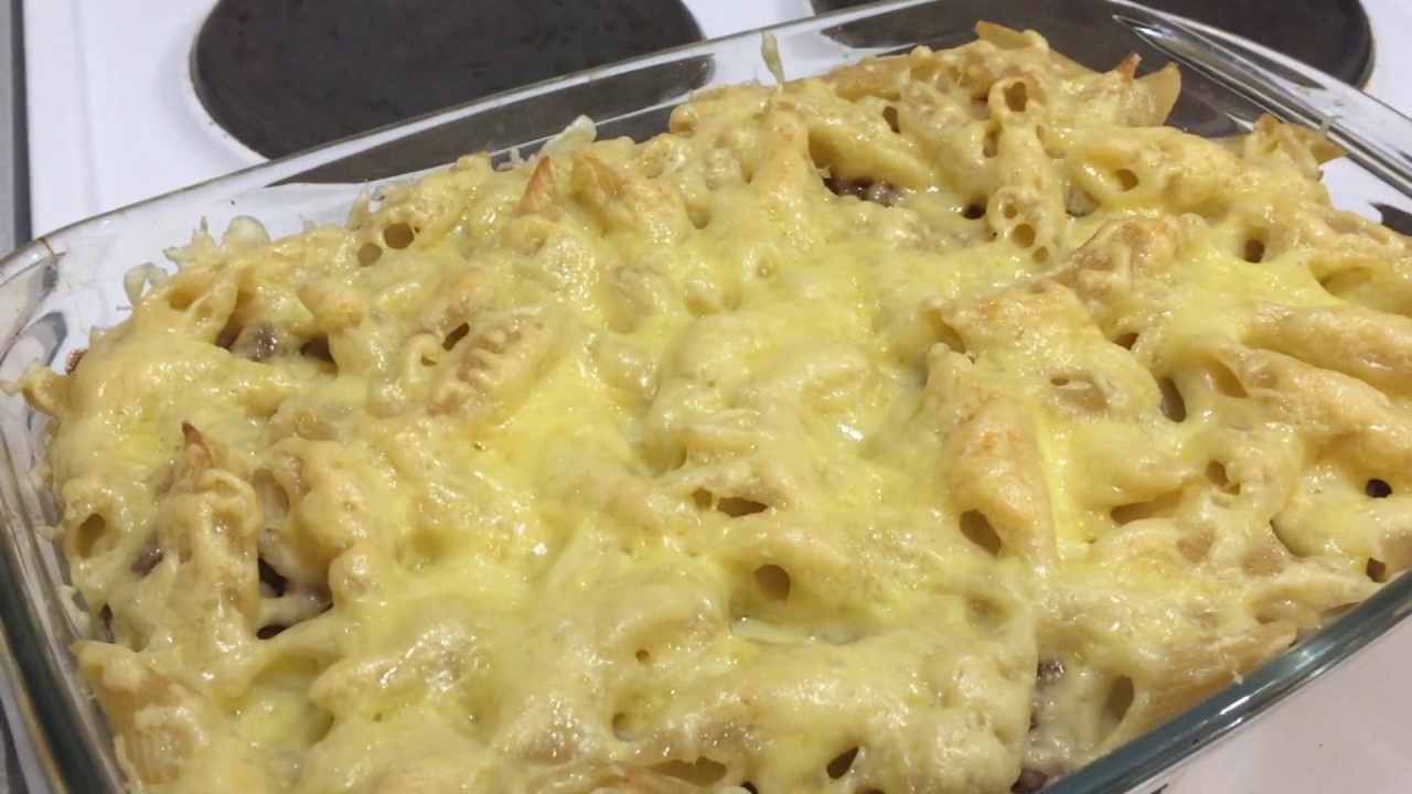 Запеканка из макарон с фаршем с сыром в духовке рецепт фото с сыром