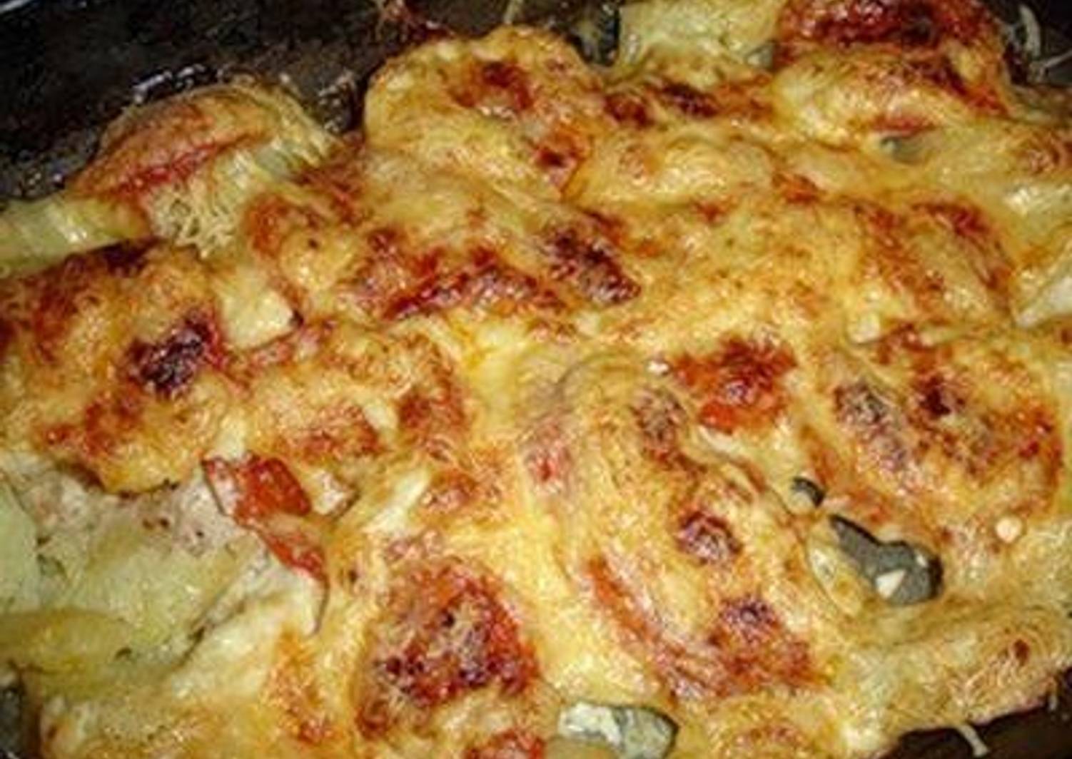 Картофель по французски с мясом кур
