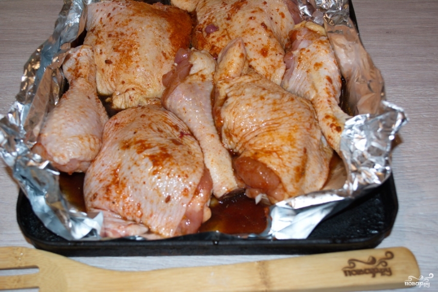 Кусочки сочной курицы в духовке
