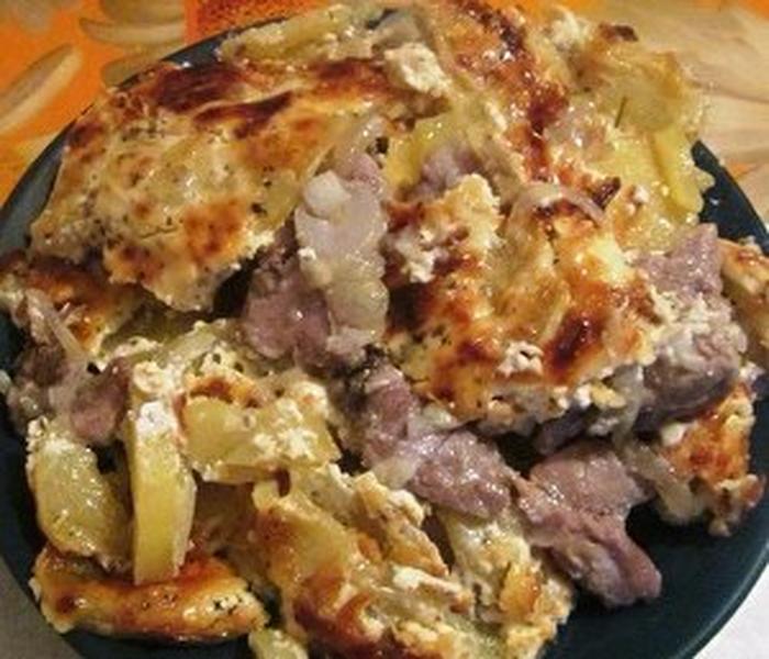 Мясо к картошкой в духовке рецепт с фото
