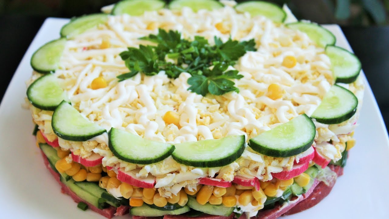 Вкусный салат на праздничный стол рецепты с фото пошагово