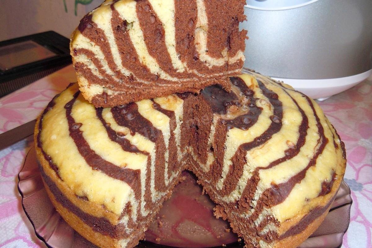 Торт зебра на сметане в духовке домашних условиях рецепт с фото