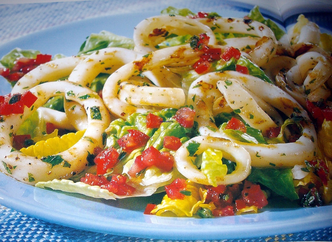 Салат из кальмара рецепт с фото очень вкусный