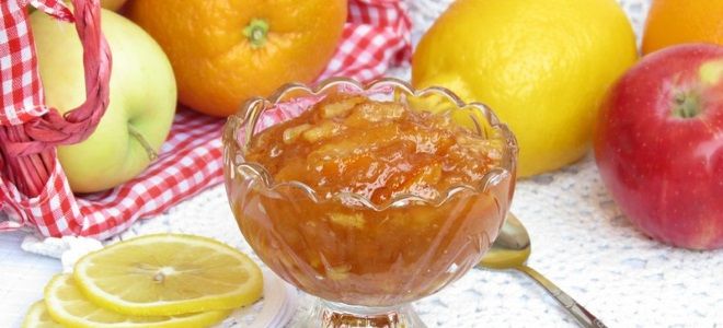 яблочное варенье с лимоном и апельсином