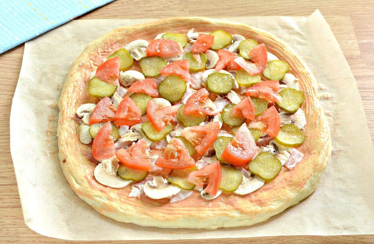рецепт пицца с лисичками и колбасой фото 32